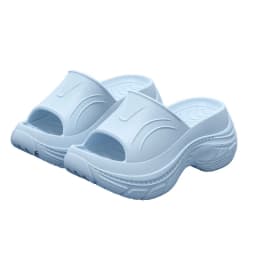 2026 New Comfortable Shock Absorption Thick Bottom Heightening Women's Slippers Summer Home Seaside Beach Non-slip Slippers