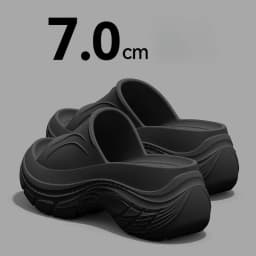 2026 New Comfortable Shock Absorption Thick Bottom Heightening Women's Slippers Summer Home Seaside Beach Non-slip Slippers