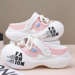 Women's 2025 EVA Platform Clogs - Closed-Toe Lace-Up Beach Sandals, Non-Slip Summer Slippers
