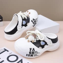 Women's 2025 EVA Platform Clogs - Closed-Toe Lace-Up Beach Sandals, Non-Slip Summer Slippers