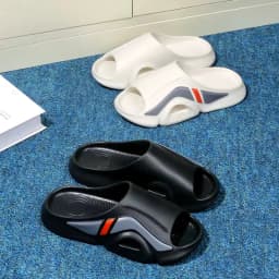 Men's Simple Casual Slip-On Slippers Indoor Anti-Slip Outdoor Lightweight Solid Color Slipper Everyday Sandals