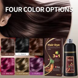Meidu 3in1 Hair Dye Shampoo Easy to Use Moisturizing & Healthy Hair Care Creating Natural Hair Color,Quick Dyeing for Men Women