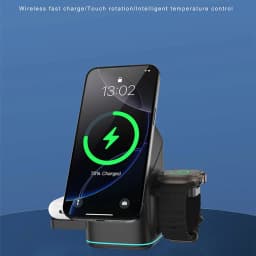 Praiser 25W Qi2 Foldable Touch Auto Rotation Magnetic Wireless Charger for iPhone 16 15 14 13 Samsung S25 S24 S23 S22 Xiaomi