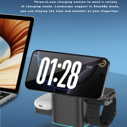 Praiser 25W Qi2 Foldable Touch Auto Rotation Magnetic Wireless Charger for iPhone 16 15 14 13 Samsung S25 S24 S23 S22 Xiaomi
