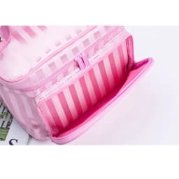 Lattice Big Cosmetic Bag Women Stripe Waterproof Professional Toiletry Kit Wash Necessaire Travel Organizer Make up Box SZL61