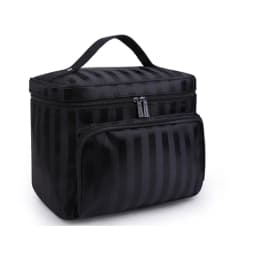 Lattice Big Cosmetic Bag Women Stripe Waterproof Professional Toiletry Kit Wash Necessaire Travel Organizer Make up Box SZL61