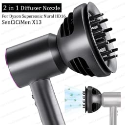 Hair Dryer Automatic Hair Straightener Curling Nozzle For Dyson Supersonic HD16 Nural Accessories Cylinder Comb Diffusion Nozzle