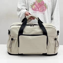 Travel Bag with Large Capacity for Short-Distance Travel, Storage Luggage Bag, Portable Lightweight Crossbody Sports and Fitness Bag for Women, Expandable and Can Be Attached to a Trolley Case