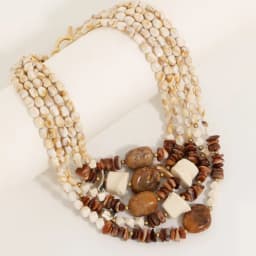 Statement Exaggerated Multi-layer Beads Necklace Handmade for Woman Wedding Party Jewelry