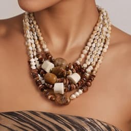 Statement Exaggerated Multi-layer Beads Necklace Handmade for Woman Wedding Party Jewelry