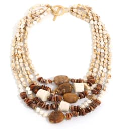 Statement Exaggerated Multi-layer Beads Necklace Handmade for Woman Wedding Party Jewelry