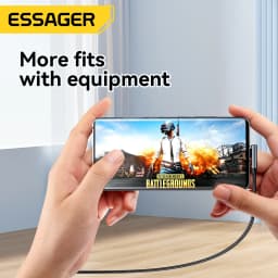 Essager 240W Type C to Type C Cable 90 Degree Angle 5A Fast Charger Type C Digital Display Cable for iPhone MacBook Pro Xiaomi