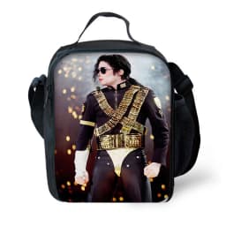 Child School Cool Popular Singers Michaels Jackson Backpack with Lunch Bags ,Pencil Bags ,School Bags for Boys Girls Best Gift