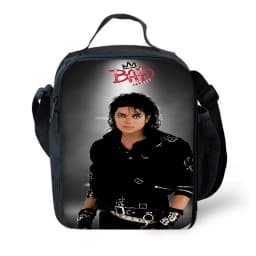 Child School Cool Popular Singers Michaels Jackson Backpack with Lunch Bags ,Pencil Bags ,School Bags for Boys Girls Best Gift