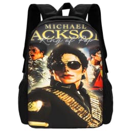 Child School Cool Popular Singers Michaels Jackson Backpack with Lunch Bags ,Pencil Bags ,School Bags for Boys Girls Best Gift