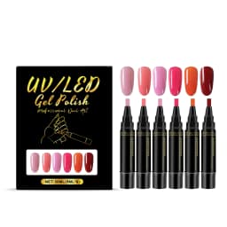 5ml Nail Gel Polish Set DIY Nail Art Design 6PCS Manicure Painting Gel Kit Long Lasting Fashion Color Mixing Nail Art Brush Tool