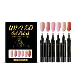 5ml Nail Gel Polish Set DIY Nail Art Design 6PCS Manicure Painting Gel Kit Long Lasting Fashion Color Mixing Nail Art Brush Tool