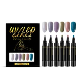 5ml Nail Gel Polish Set DIY Nail Art Design 6PCS Manicure Painting Gel Kit Long Lasting Fashion Color Mixing Nail Art Brush Tool