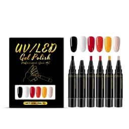 5ml Nail Gel Polish Set DIY Nail Art Design 6PCS Manicure Painting Gel Kit Long Lasting Fashion Color Mixing Nail Art Brush Tool