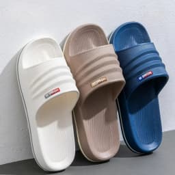 Comfortable House Men's Slippers 2026 New Summer Slippers for Men Non-slip Bathroom wear Men's Slippers Dark Blue Coffee