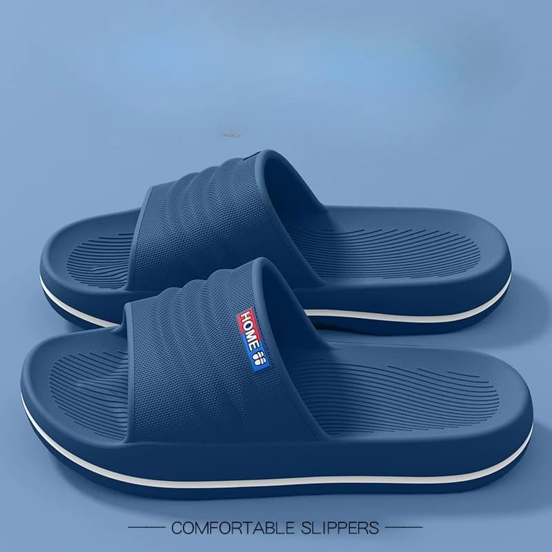 Comfortable House Men's Slippers 2026 New Summer Slippers for Men Non-slip Bathroom wear Men's Slippers Dark Blue Coffee