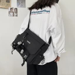 Teen Men's Simple Crossbody Bag for Women Shoulder Bag Solid Oxford Messenger Bag, Student School Bags for Daily Use Work Travel