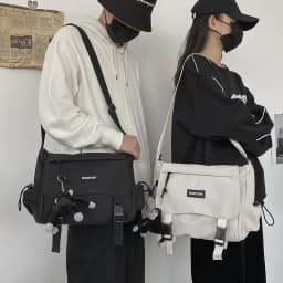 Teen Men's Simple Crossbody Bag for Women Shoulder Bag Solid Oxford Messenger Bag, Student School Bags for Daily Use Work Travel
