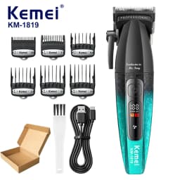 Kemei 1819 Electric Hair Clippers Men Professional Rechargeable Cordless Hair Cutting Machine High Quality Hair Trimmer Barber