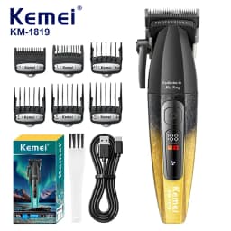 Kemei 1819 Electric Hair Clippers Men Professional Rechargeable Cordless Hair Cutting Machine High Quality Hair Trimmer Barber