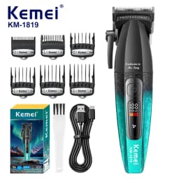 Kemei 1819 Electric Hair Clippers Men Professional Rechargeable Cordless Hair Cutting Machine High Quality Hair Trimmer Barber