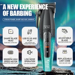 Kemei 1819 Electric Hair Clippers Men Professional Rechargeable Cordless Hair Cutting Machine High Quality Hair Trimmer Barber