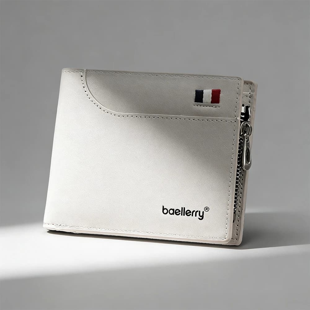 New Men Short Wallets High Quality Card Clips Zipper Male Coin Purse ID & Photo Holder Luxury Big Capacity Men Wallet