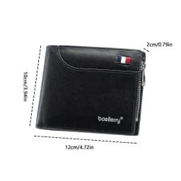 New Men Short Wallets High Quality Card Clips Zipper Male Coin Purse ID & Photo Holder Luxury Big Capacity Men Wallet
