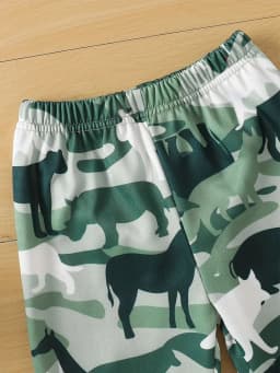 Jungle Adventure Animal Print Hoodie & Animal Camo Pants - Kids Fun Outdoor 2-Piece Set