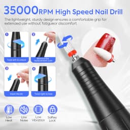 35000RPM Wireless Nail Drill Pen USB Nail File Polishing Pen Rechargeable Nail Drill Machine Portable Manicure Drill For Home
