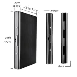 Compass Mountain Credit Card Case Wallet Men Women Business Multifunction Slim Wallet Stainless Steel Card Holder 10 Card Slot