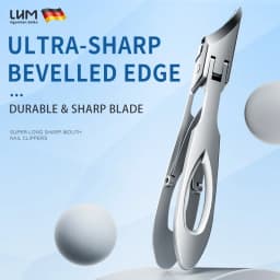 Straight Blade Toenail Clippers for Thick & Ingrown Nails, High Temp Forged Stainless Steel, with Nail Cleaner & Protective Case