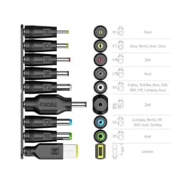 Universal TypeC ToDC Power Adapter Tips 100W 5A 65W 3A 10/19PCS Adapters Set