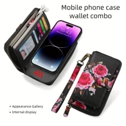 Anti-Theft Rfid Women's Wallet Card Holder, Universal Phone Protective Case, Phone Bag, Stylish Large Capacity 70% off Long Wallet, Clutch Bag, Suitable for All Phone Models