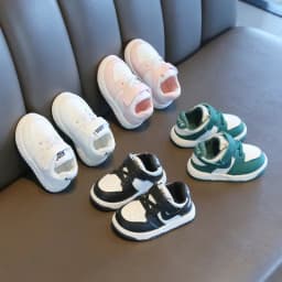 Children Sneakers Boys Girls Leather Low-Top Board Shoes Students Soft Bottom Footwear Kids Running Shoes Baby Casual Footwear