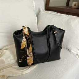 Fashion Stylish Silk Scarf Tote Bag, Spacious Capacity Shoulder Bags, Elegant Underarm Bag, Versatile Commute Handbag for Women