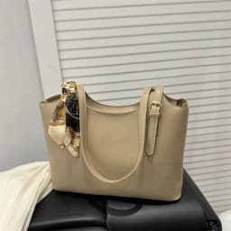 Fashion Stylish Silk Scarf Tote Bag, Spacious Capacity Shoulder Bags, Elegant Underarm Bag, Versatile Commute Handbag for Women