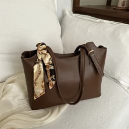 Fashion Stylish Silk Scarf Tote Bag, Spacious Capacity Shoulder Bags, Elegant Underarm Bag, Versatile Commute Handbag for Women