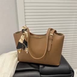 Fashion Stylish Silk Scarf Tote Bag, Spacious Capacity Shoulder Bags, Elegant Underarm Bag, Versatile Commute Handbag for Women