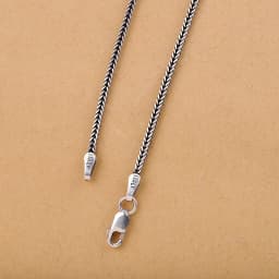 Pure Silver Jewelry Wholesale S925 Pure Silver Fox Tail Sweater Chain For Men And Women Vintage Style Thick Chain 3.0mm Necklace
