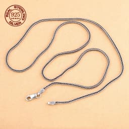 Pure Silver Jewelry Wholesale S925 Pure Silver Fox Tail Sweater Chain For Men And Women Vintage Style Thick Chain 3.0mm Necklace