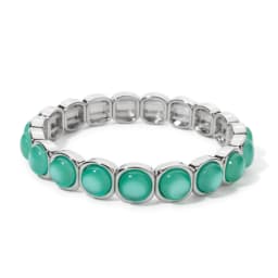 2024 New Design 10mm Enamel Bangle For WOMEN Gold Color Crystal Charm Elastic Bracelets Hand Accessory