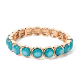 2024 New Design 10mm Enamel Bangle For WOMEN Gold Color Crystal Charm Elastic Bracelets Hand Accessory