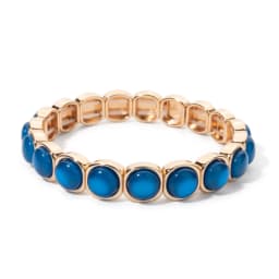 2024 New Design 10mm Enamel Bangle For WOMEN Gold Color Crystal Charm Elastic Bracelets Hand Accessory
