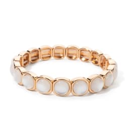 2024 New Design 10mm Enamel Bangle For WOMEN Gold Color Crystal Charm Elastic Bracelets Hand Accessory